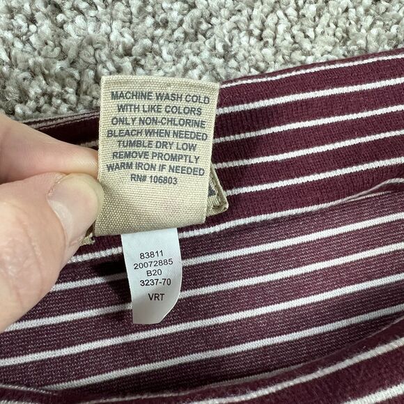 Duluth Trading Co Dress 2X Plus Ponte Pro Maroon Stripe Thick Comfort Outdoor - Picture 4 of 15